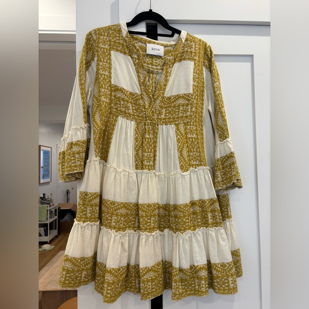 Zoya Greek Woven Tunic Dress OS